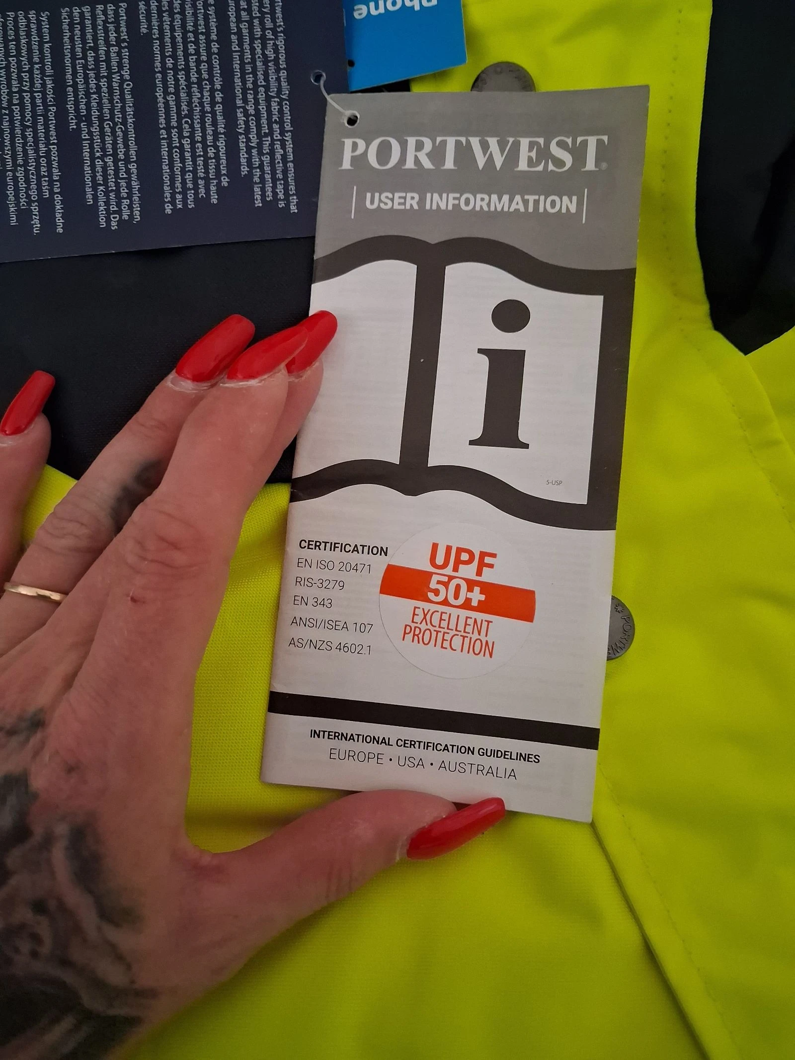 Veste de Canteiro PORTWEST S466 Parca de Alta Visibilidade Impermeável G – photo 10